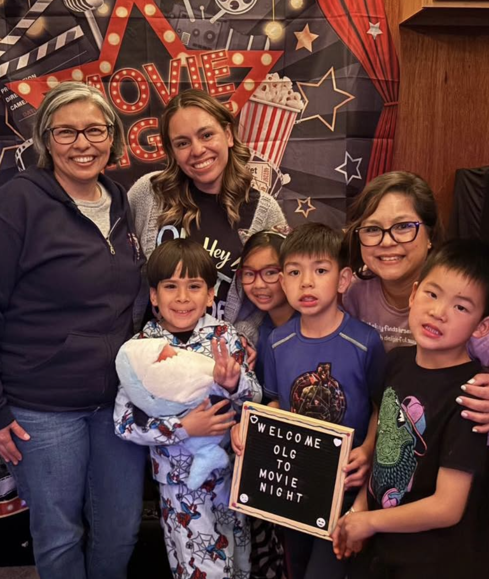 Families at OLG movie night
